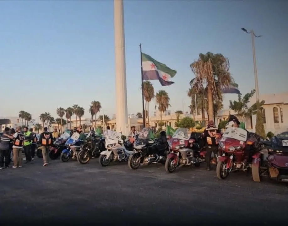 وصول دراجين سعوديين الى سوريا للمشاركة في الرالي السعودي السوري