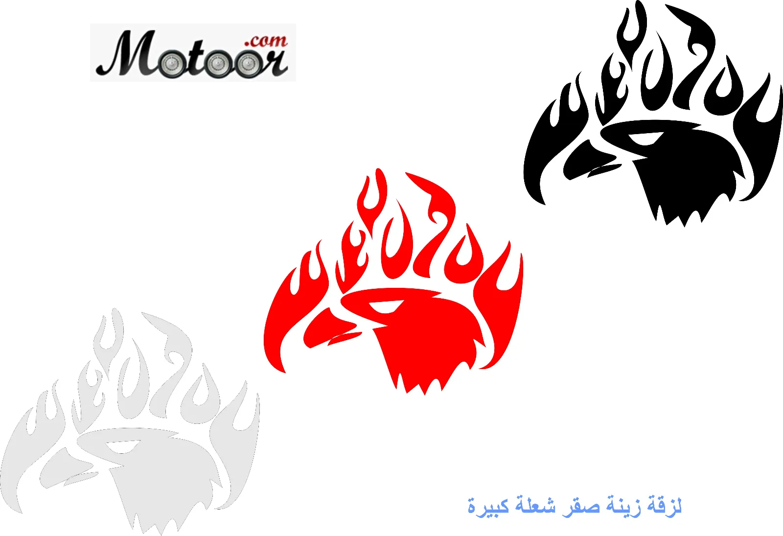 لزقة زينة صقر شعلة كبيرة