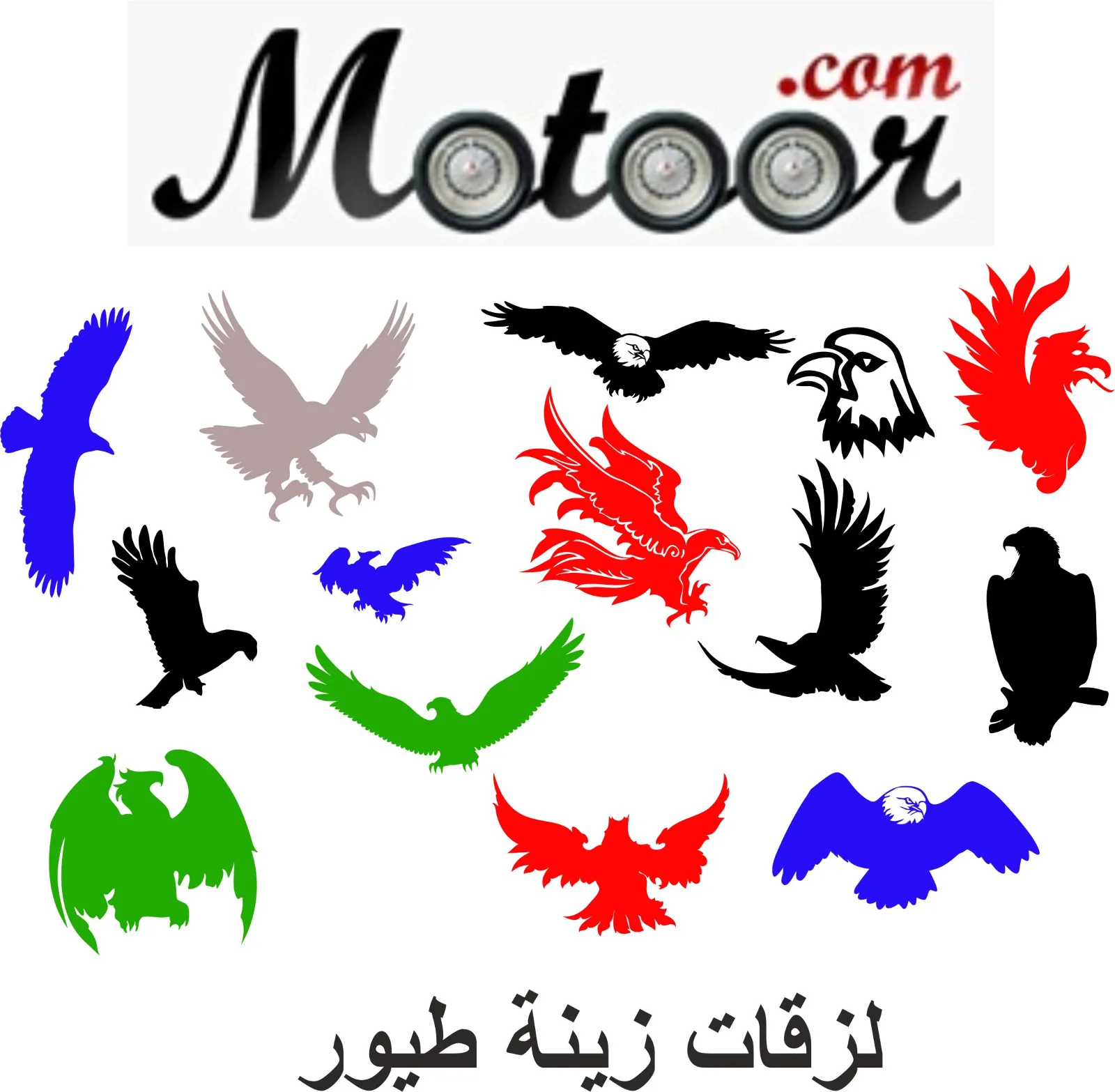 لزقات زينة طيور