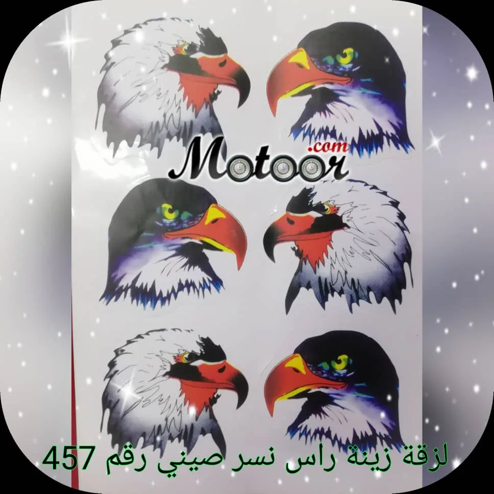 لزقة زينة راس نسر صيني رقم 457