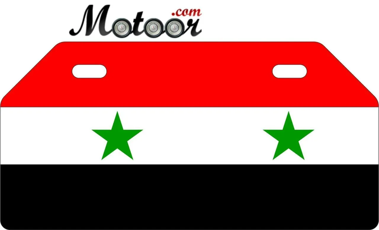 لوحة خلفية للدراجات النارية علم سوريا1